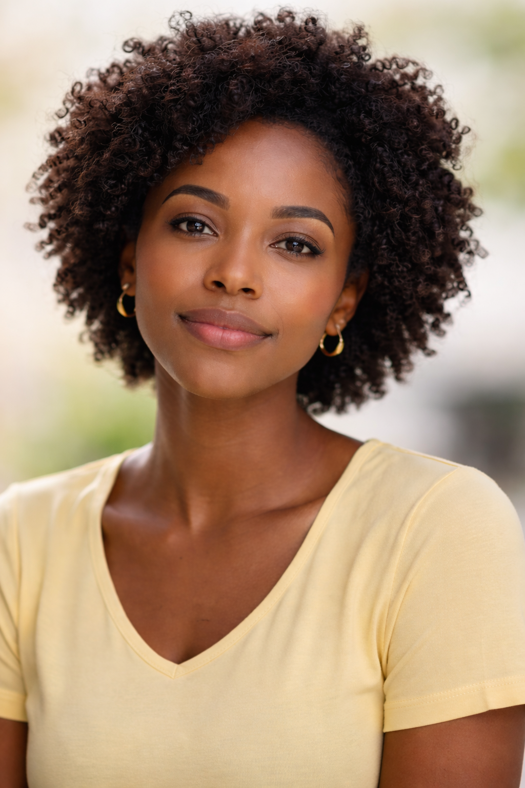 Portrait d'une jeune femme sereine